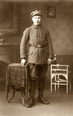 Georg Hofmann as a young soldier