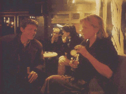 a couple at a restaurant