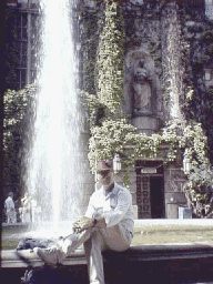 Fountain in courtyard of the Humboldt University, East Berlin