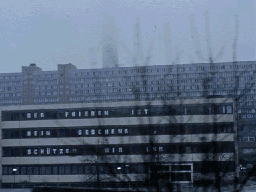 Propaganda banners on a State building