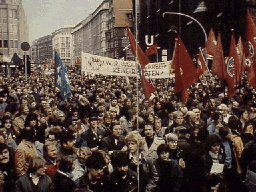 West German protest march in the 1980s