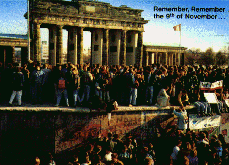 Berliners climb the Wall on 11.9.89